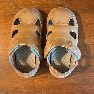 Kids Tan Leather Sandals